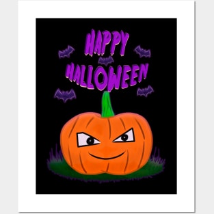 Happy Halloween Pumpkin Posters and Art